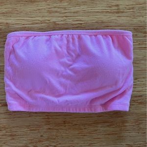 Ribbed Tube Top Brami (Crop) - Soft Pink